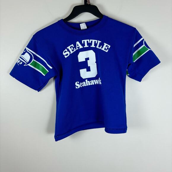 Vintage 90s Seattle Seahawks athletic streetwear tshirt jersey boys size Medium - Picture 1 of 6